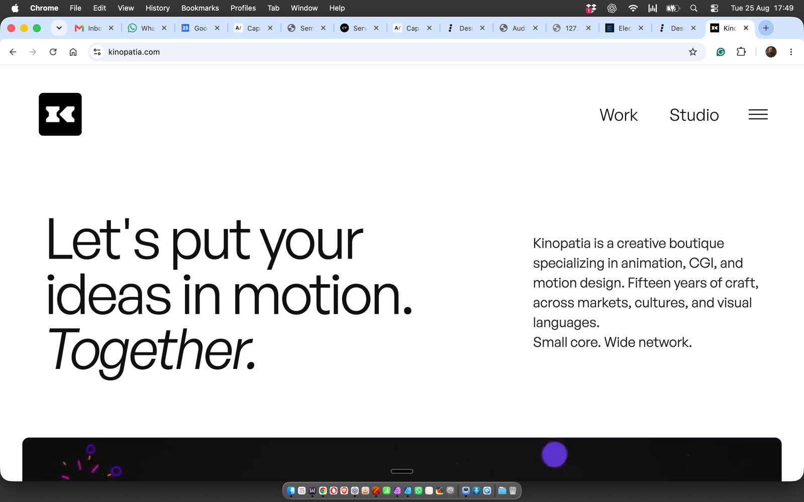 Homepage del sito Kinopatia